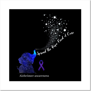 Alzheimer Awareness Spread The Hope Find A Cure Gift Posters and Art